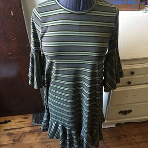 NWT Olive striped LuLaRoe Maurine dress